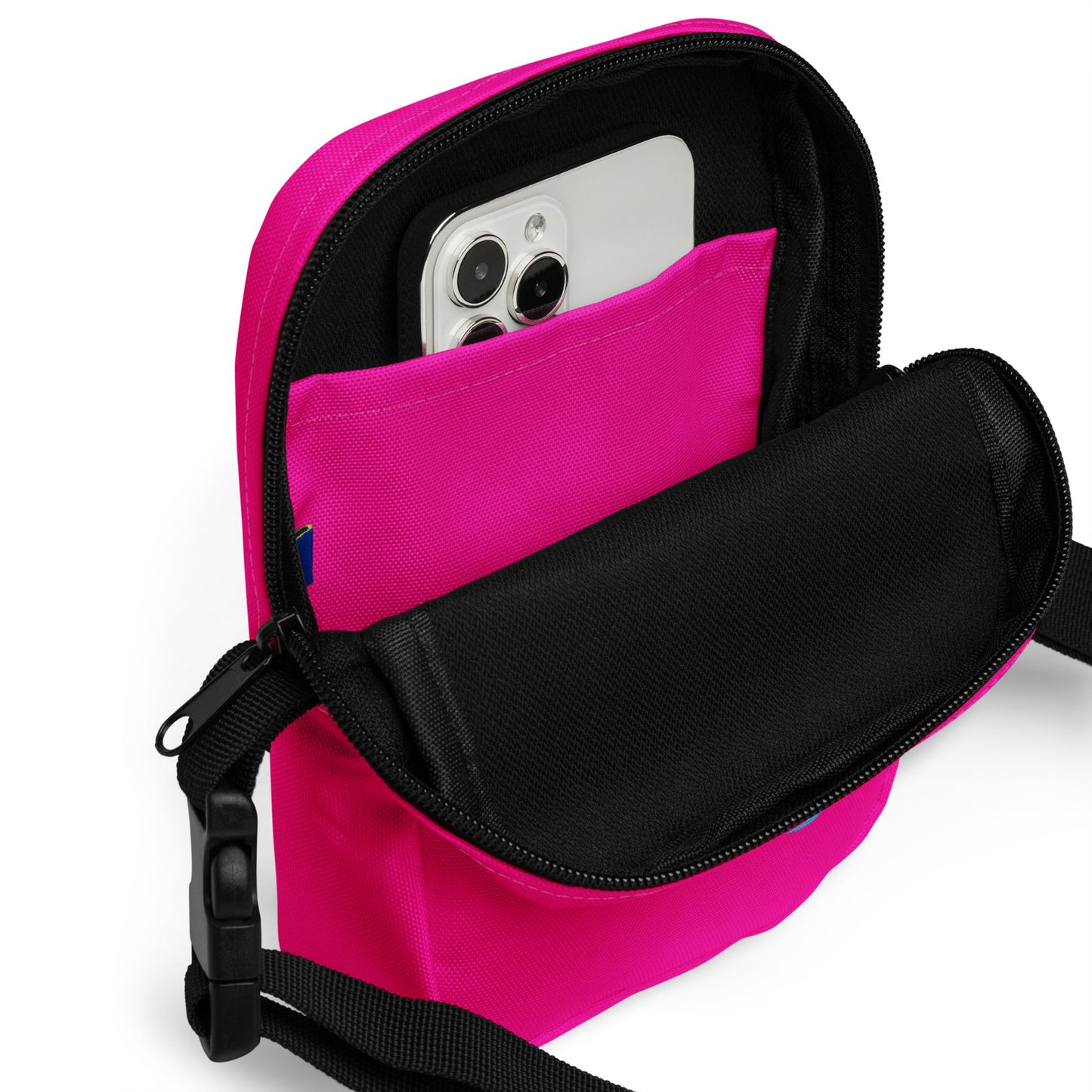 Hot Pink Utility Crossbody Bag