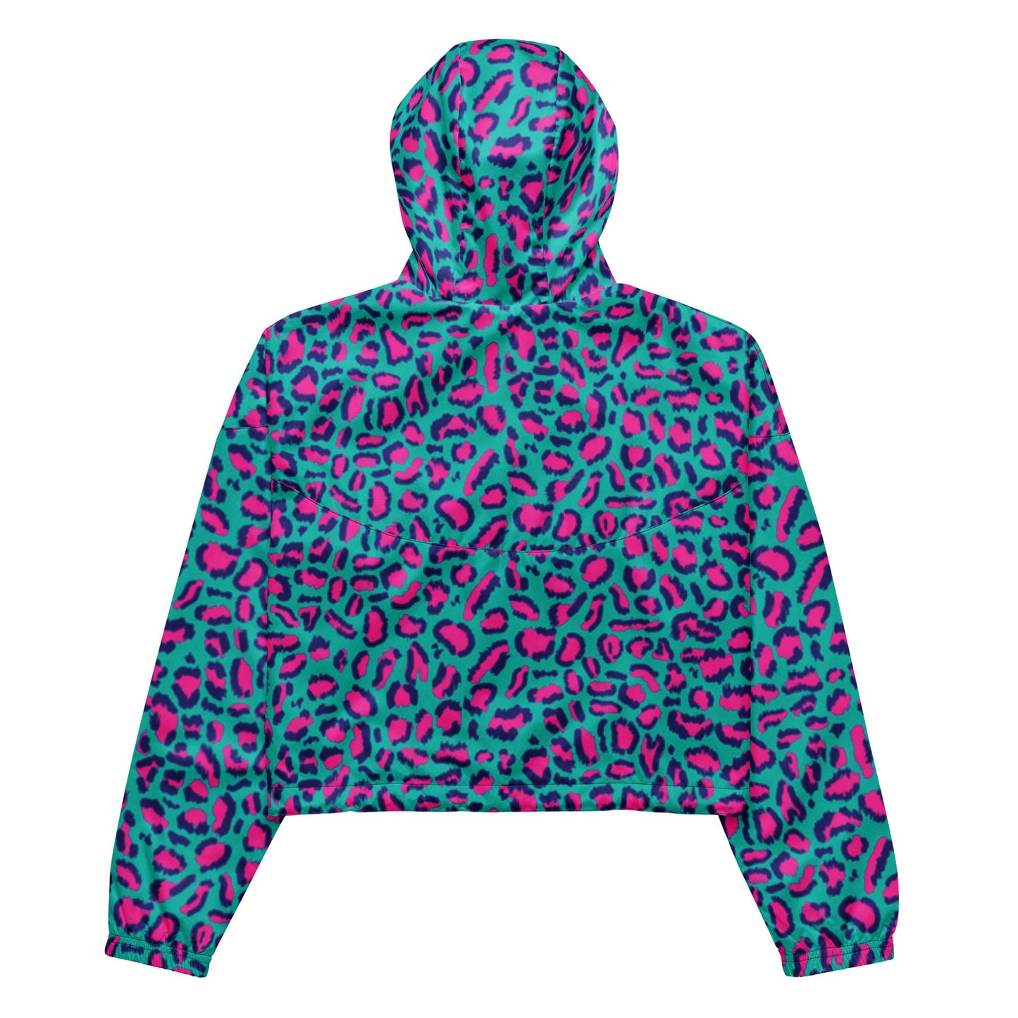 Rad Palm Neon Leopard Women’s Cropped Windbreaker