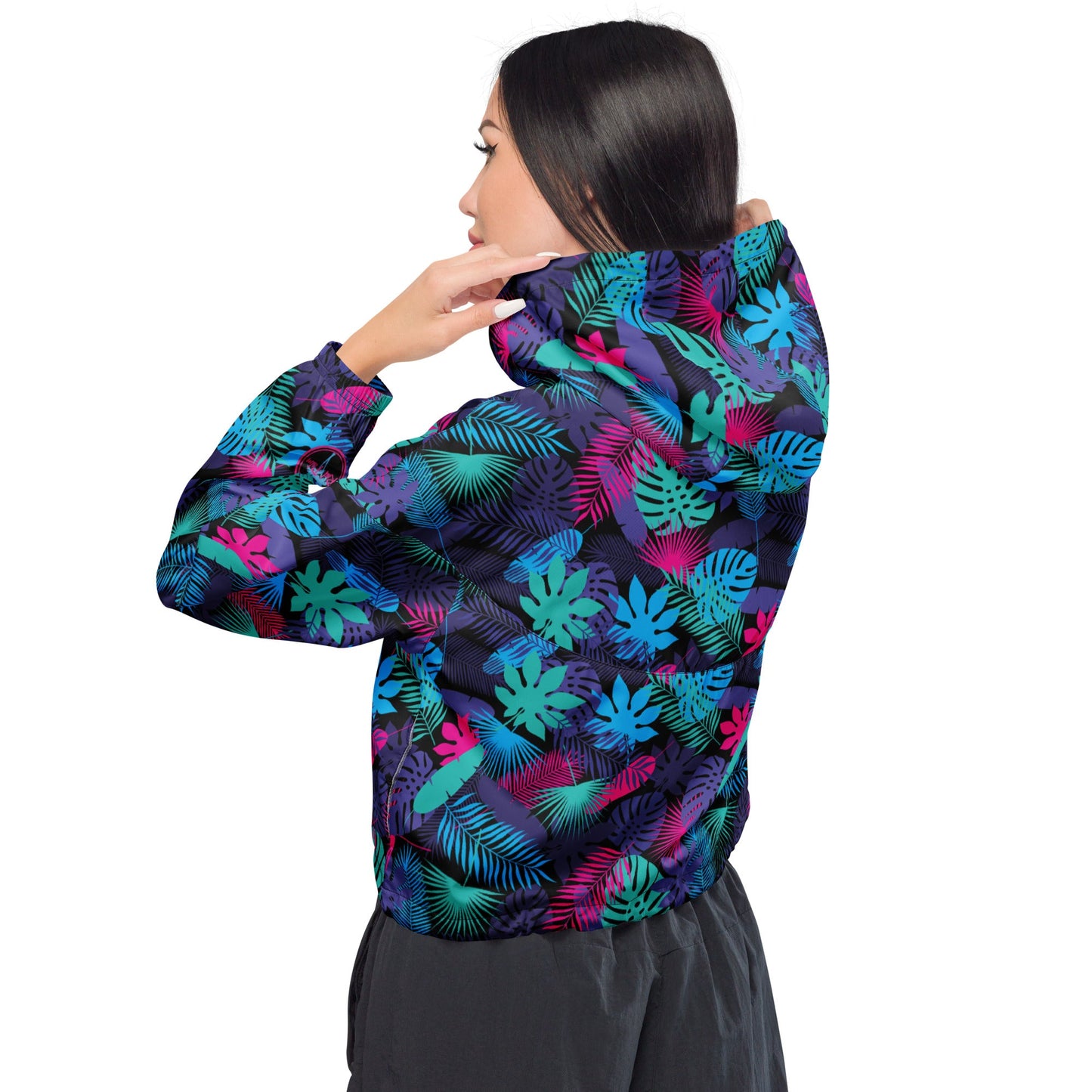 Neon Jungle Women’s Cropped Windbreaker