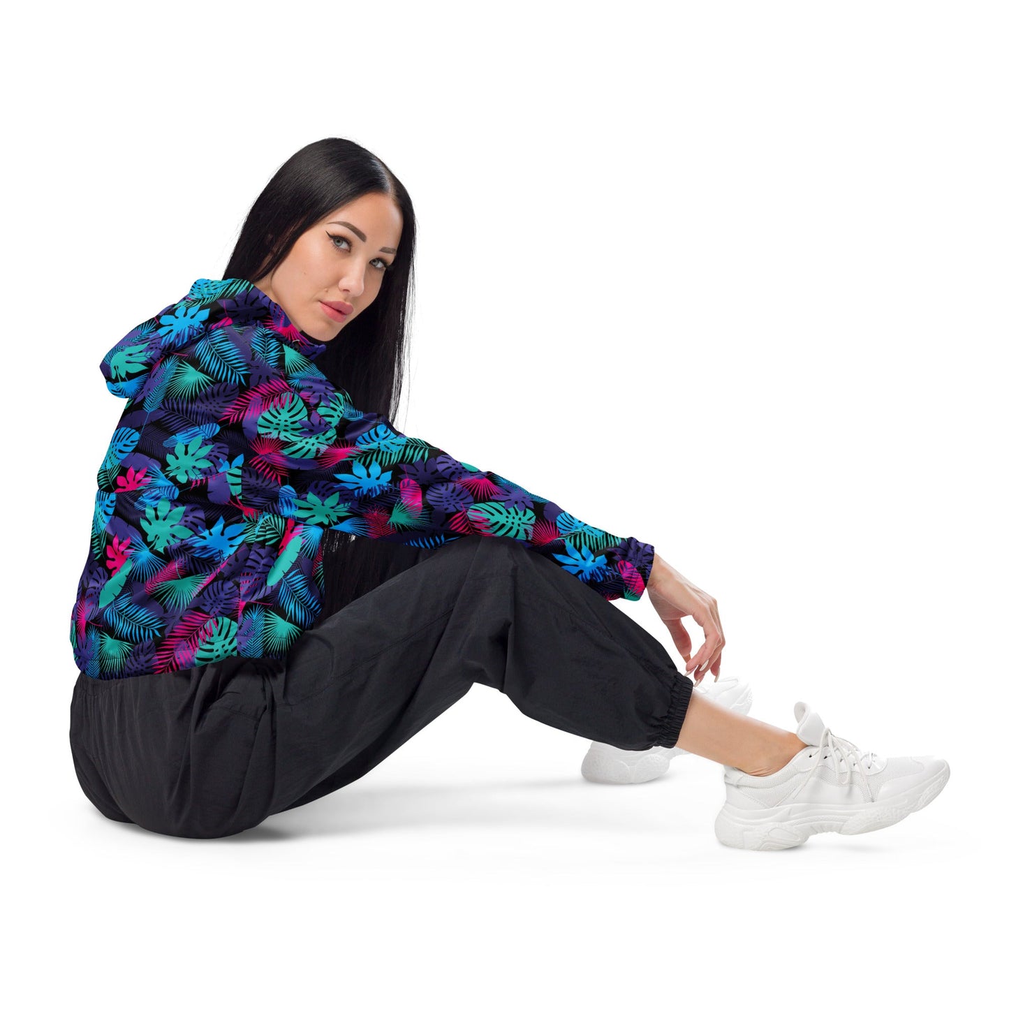Neon Jungle Women’s Cropped Windbreaker