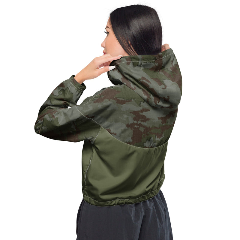 Load image into Gallery viewer, Athleisure Cropped Windbreaker | TerraVerde Camo