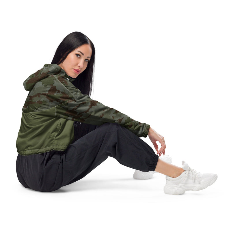 Load image into Gallery viewer, Athleisure Cropped Windbreaker | TerraVerde Camo