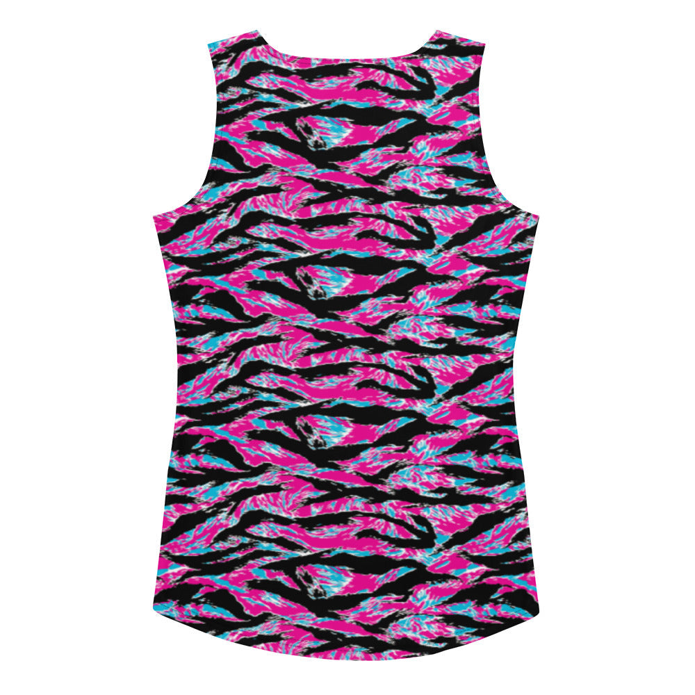 Rad Palm Neon Tiger Stripe Tank Top