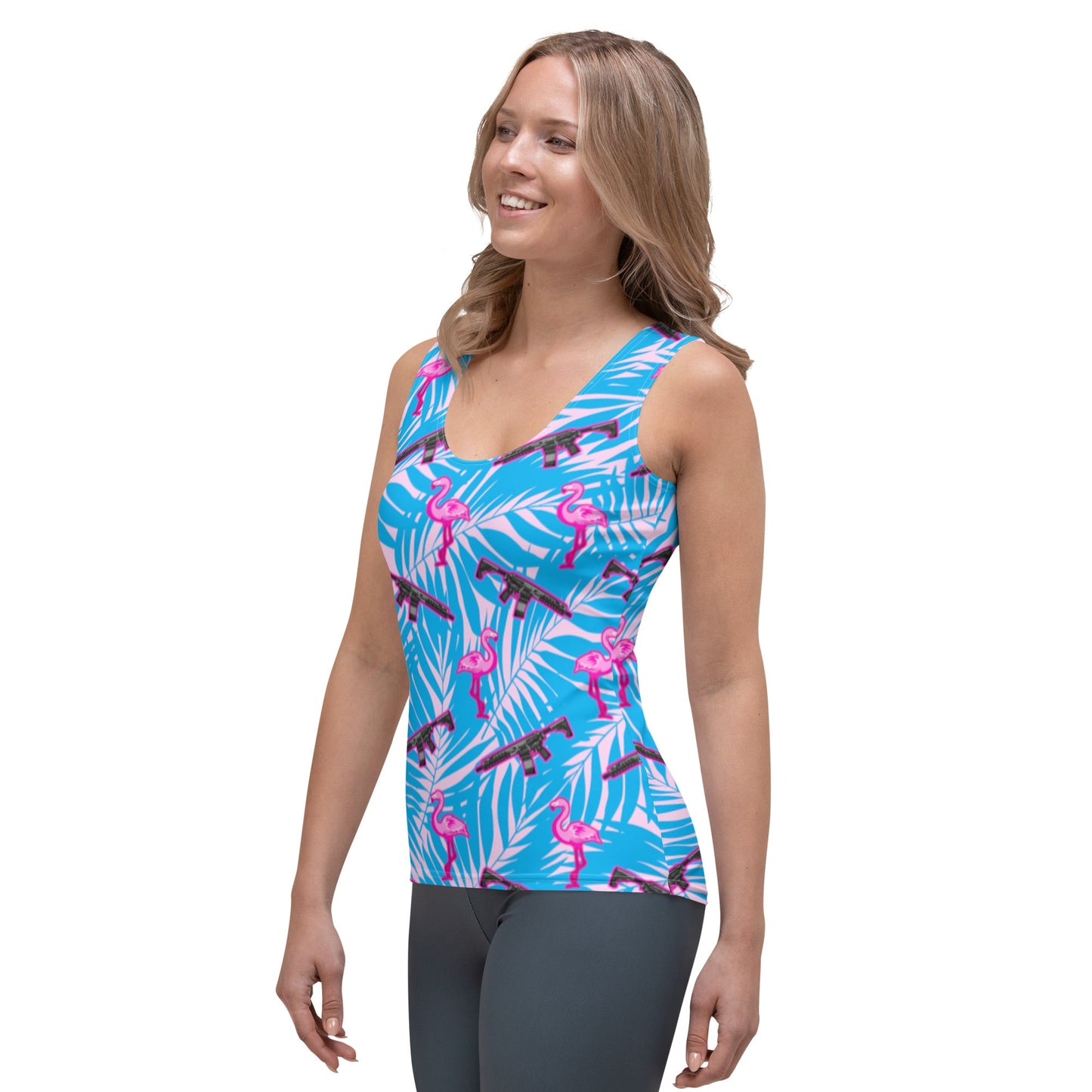 Rad Palm Frontline Flamingo Tank Top