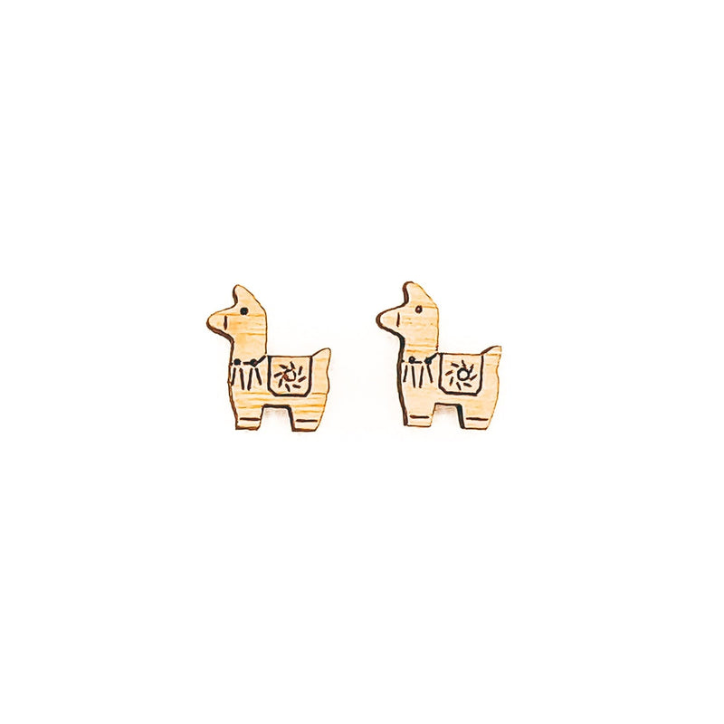 Load image into Gallery viewer, Alpaca Bamboo Earrings