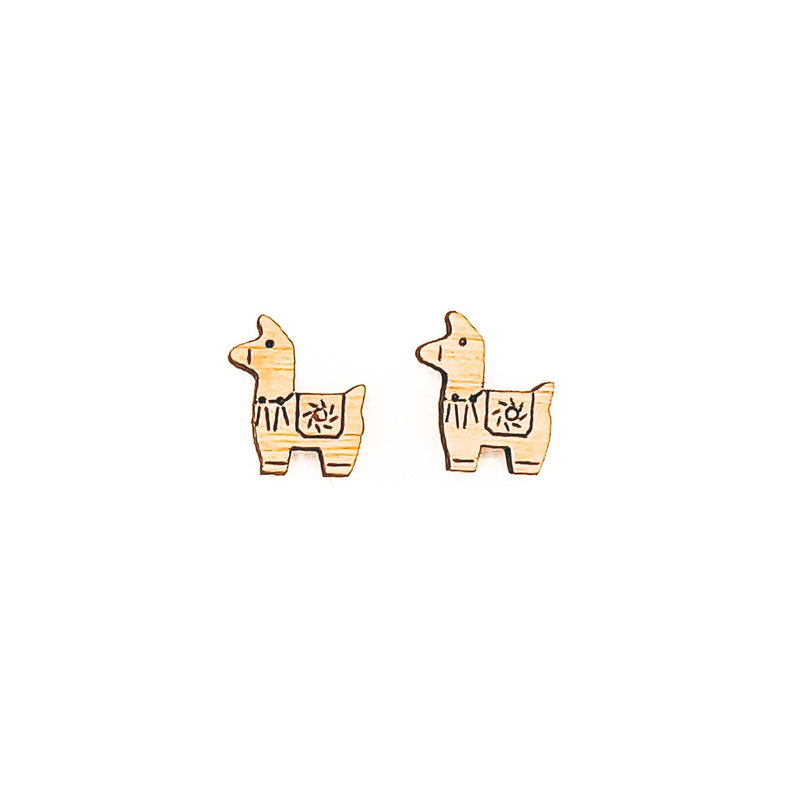 Load image into Gallery viewer, Alpaca Bamboo Earrings