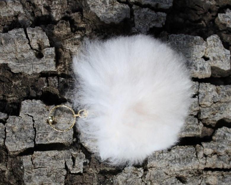 Load image into Gallery viewer, Alpaca Fuzzball Keychain