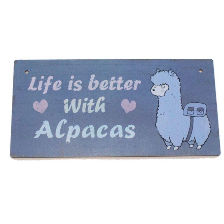 Load image into Gallery viewer, Alpaca Home Decor Wooden Plaque