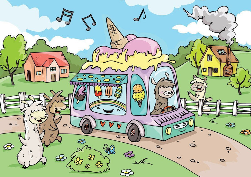 Load image into Gallery viewer, Alpaca Jigsaw Puzzle - Ice Cream Treat