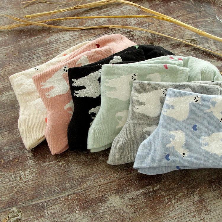 Load image into Gallery viewer, Alpaca Love Ankle Height Cotton Socks