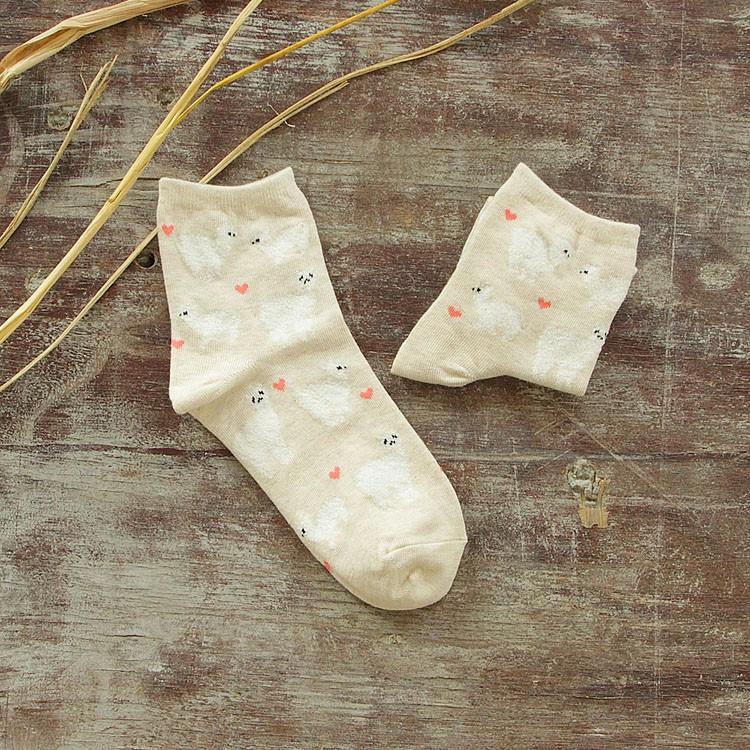 Load image into Gallery viewer, Alpaca Love Ankle Height Cotton Socks