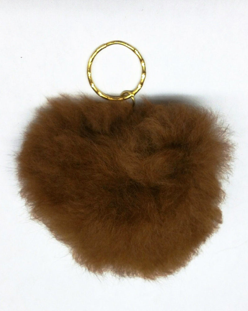 Load image into Gallery viewer, Alpaca Love Heart Shaped Fur Keychain