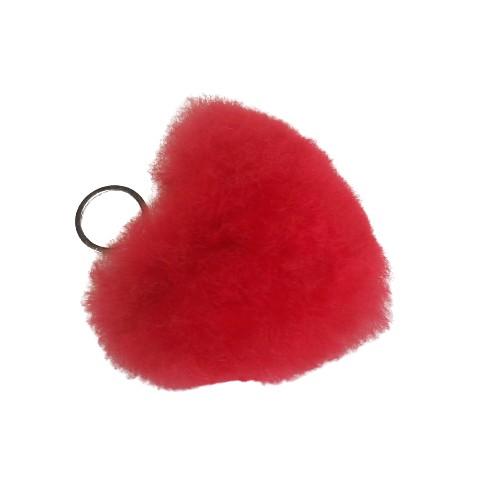 Load image into Gallery viewer, Alpaca Love Heart Shaped Fur Keychain