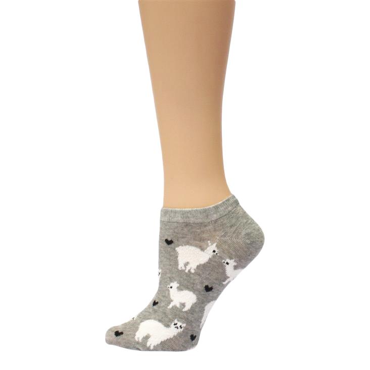 Load image into Gallery viewer, Alpaca Love No-Show Cotton Socks
