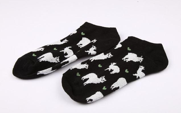 Load image into Gallery viewer, Alpaca Love No-Show Cotton Socks
