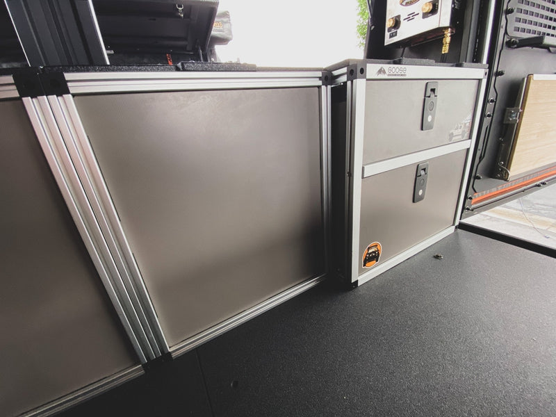 Load image into Gallery viewer, Alu-Cab Alu-Cabin Canopy Camper - Toyota Tundra 2022-Present 3rd Gen. - Middle Utility Module - 6'5" Bed