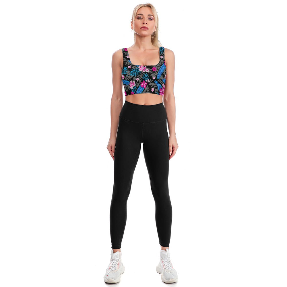 Evening Tropics Longline Bra Top