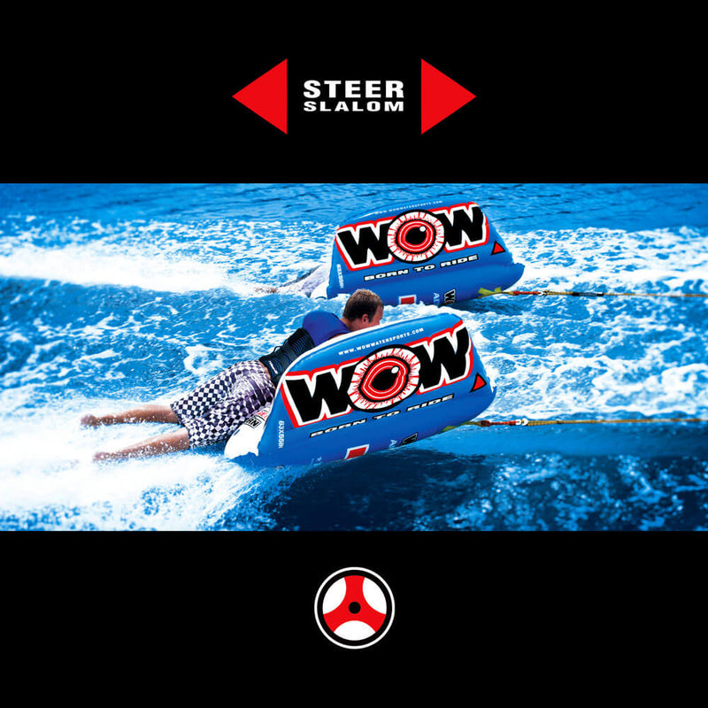 Load image into Gallery viewer, WOW Watersports Zig Zag 1 Person Steerable and Towable Water Tube For Pool and Lake