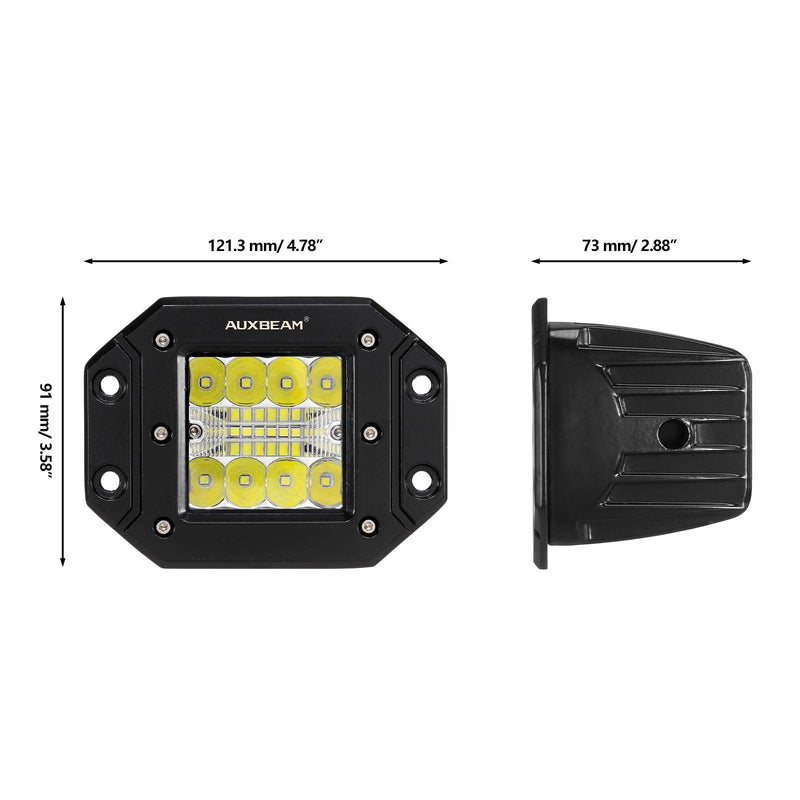 Load image into Gallery viewer, (2pcs/set) 3 Inch LED Pods Light Spot Beam with 2-Lead Wiring Harness for Truck Jeep SUV Offroad 4x4