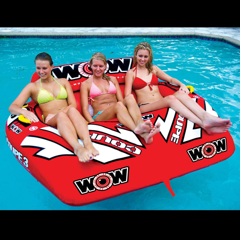 Load image into Gallery viewer, WOW Sports 3 Person Coupe Cockpit Towable Water Tube For Pool and Lake (15-1040)