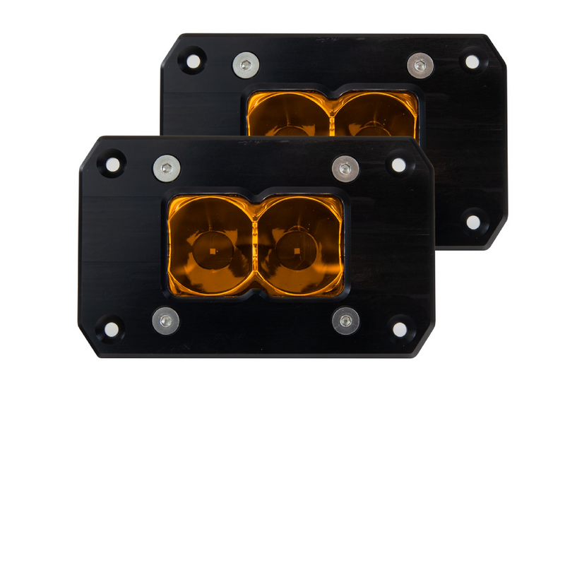Load image into Gallery viewer, BA-2 Flush Mount Amber LED Pod Light - 2 Pack
