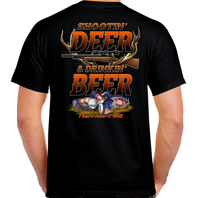 Load image into Gallery viewer, Shootin' Deer & Drinkin' Beer T-Shirt