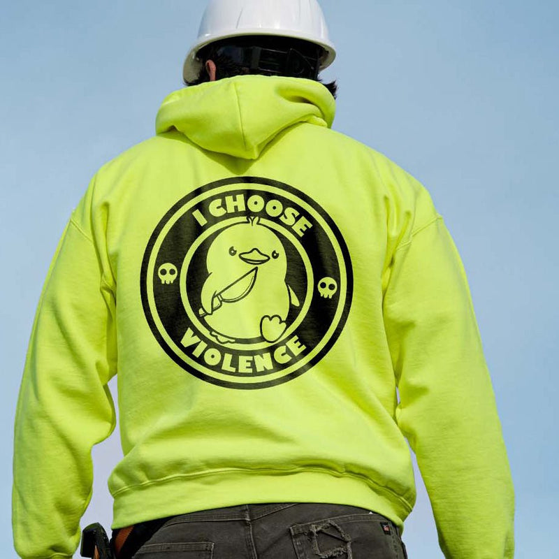 Load image into Gallery viewer, Violence - Safety Yellow Hi-Vis Hoodie