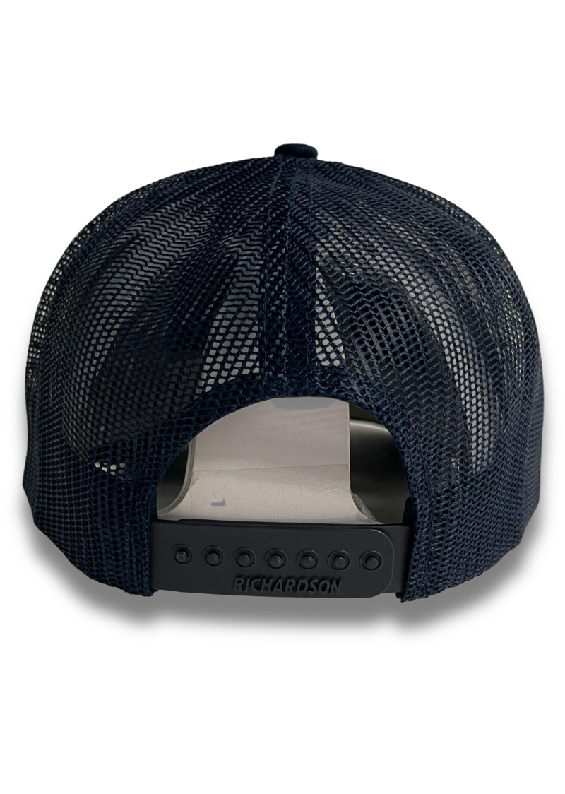 Load image into Gallery viewer, Blue and True Leather Patch Trucker