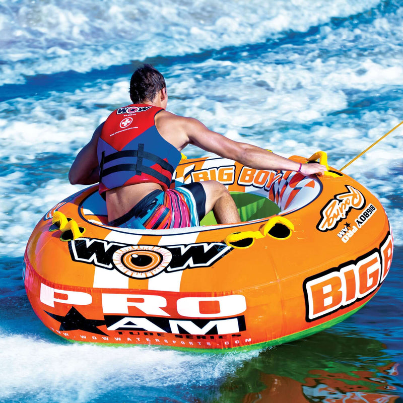 Load image into Gallery viewer, WOW Watersports Big Boy Racing 1-4 Person Towable Water Tube For Pool and Lake