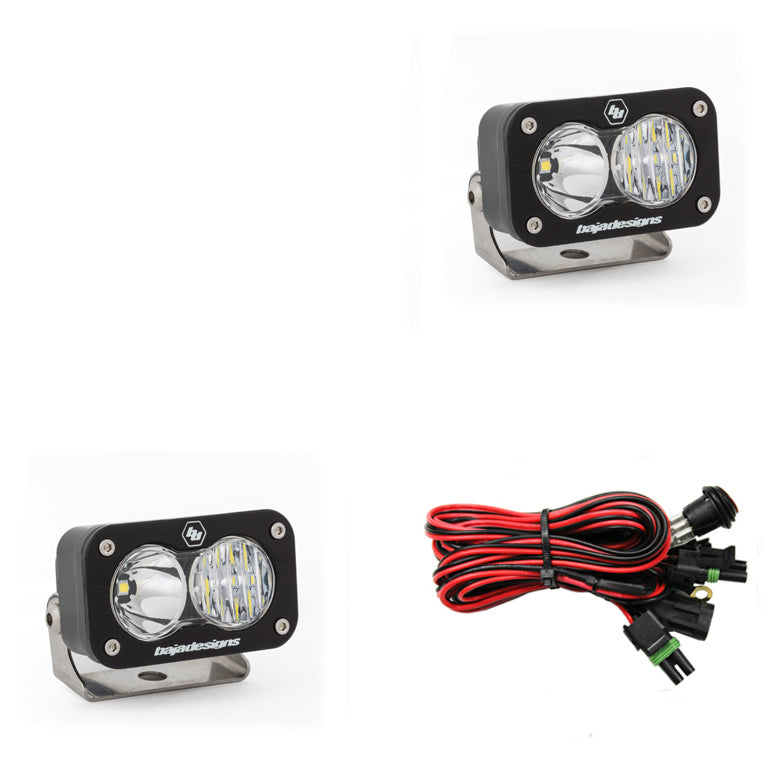 Load image into Gallery viewer, S2 Sport Black LED Auxiliary Light Pod Pair - Universal