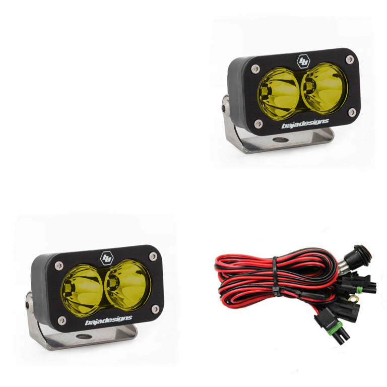 Load image into Gallery viewer, S2 Sport Black LED Auxiliary Light Pod Pair - Universal