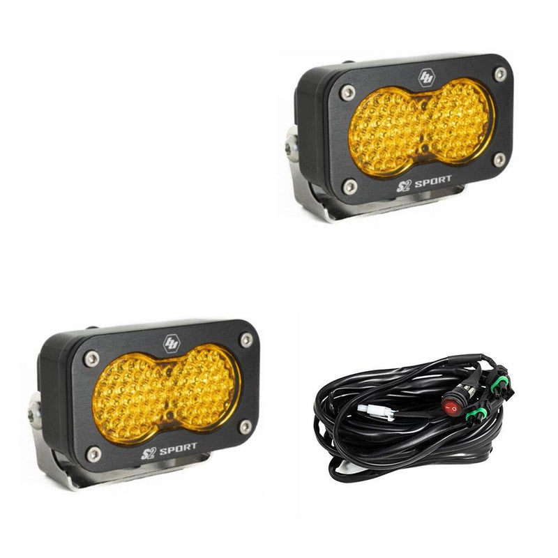Load image into Gallery viewer, S2 Sport Black LED Auxiliary Light Pod Pair - Universal