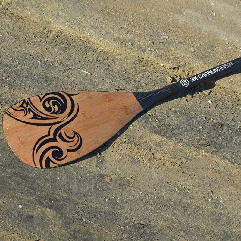 Load image into Gallery viewer, NIXY 3-Piece Adjustable 100% Carbon Fiber SUP Pro Paddle with Bamboo
