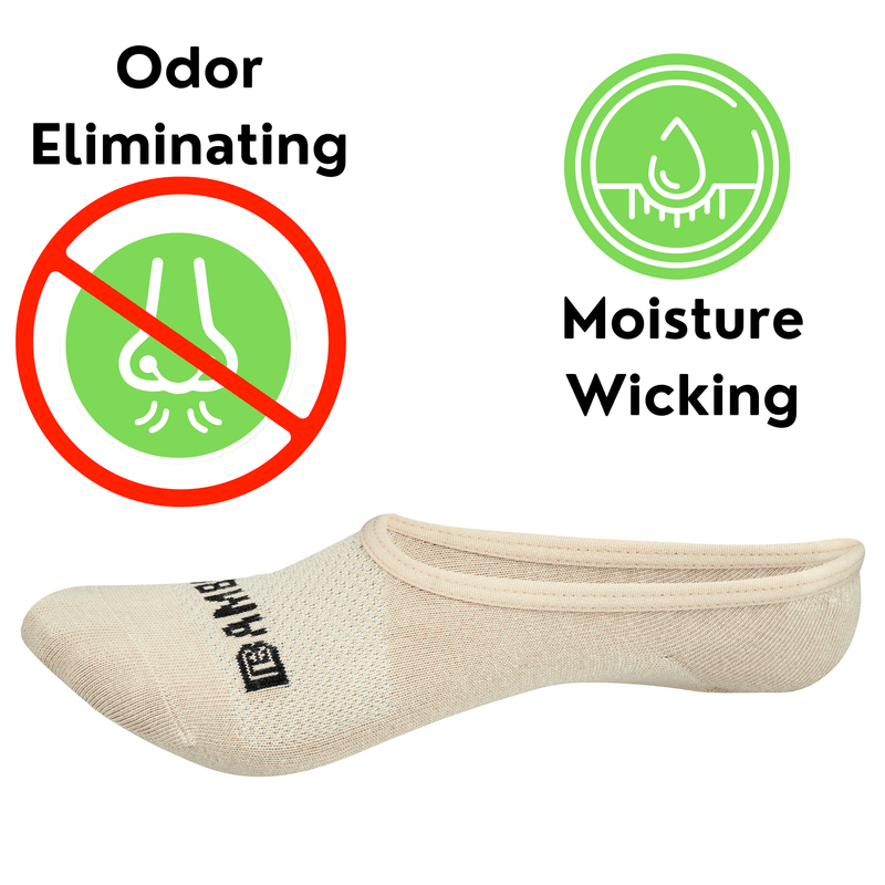 Load image into Gallery viewer, Bamboo Sports Super Low Cut No Show Bamboo Rayon Socks- Breathable, Moisture Wicking, Odor Eliminating, 4 Pair