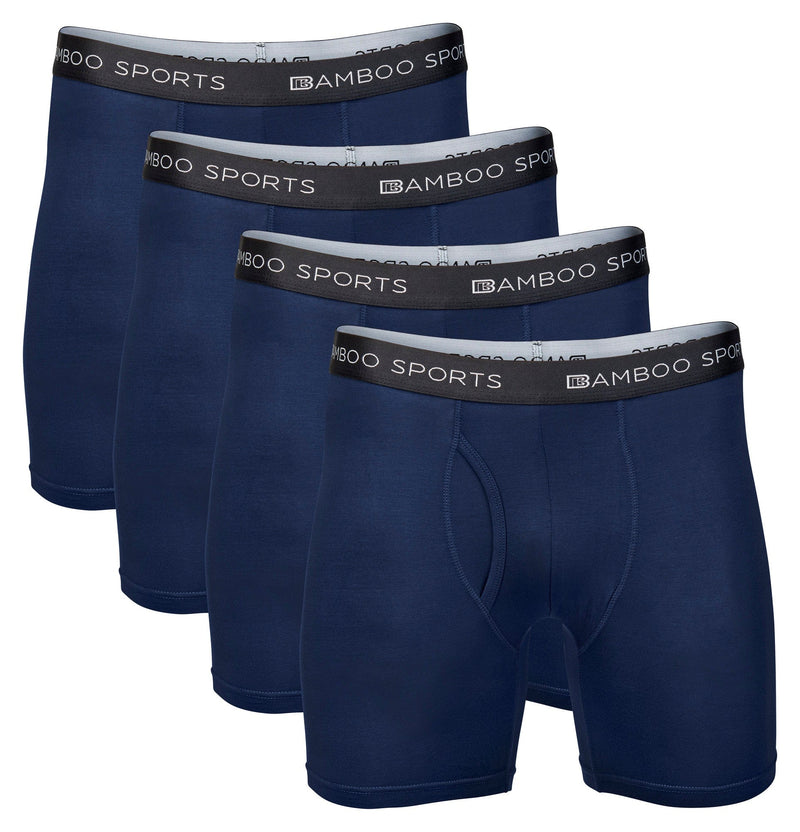 Load image into Gallery viewer, Men's 4" Inseam Bamboo Rayon Boxer Briefs - 4 Pack