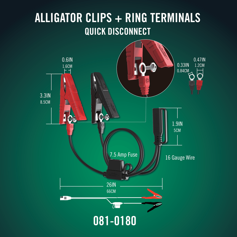 Load image into Gallery viewer, Battery Tender® Alligator Clip and Ring Terminal Combo