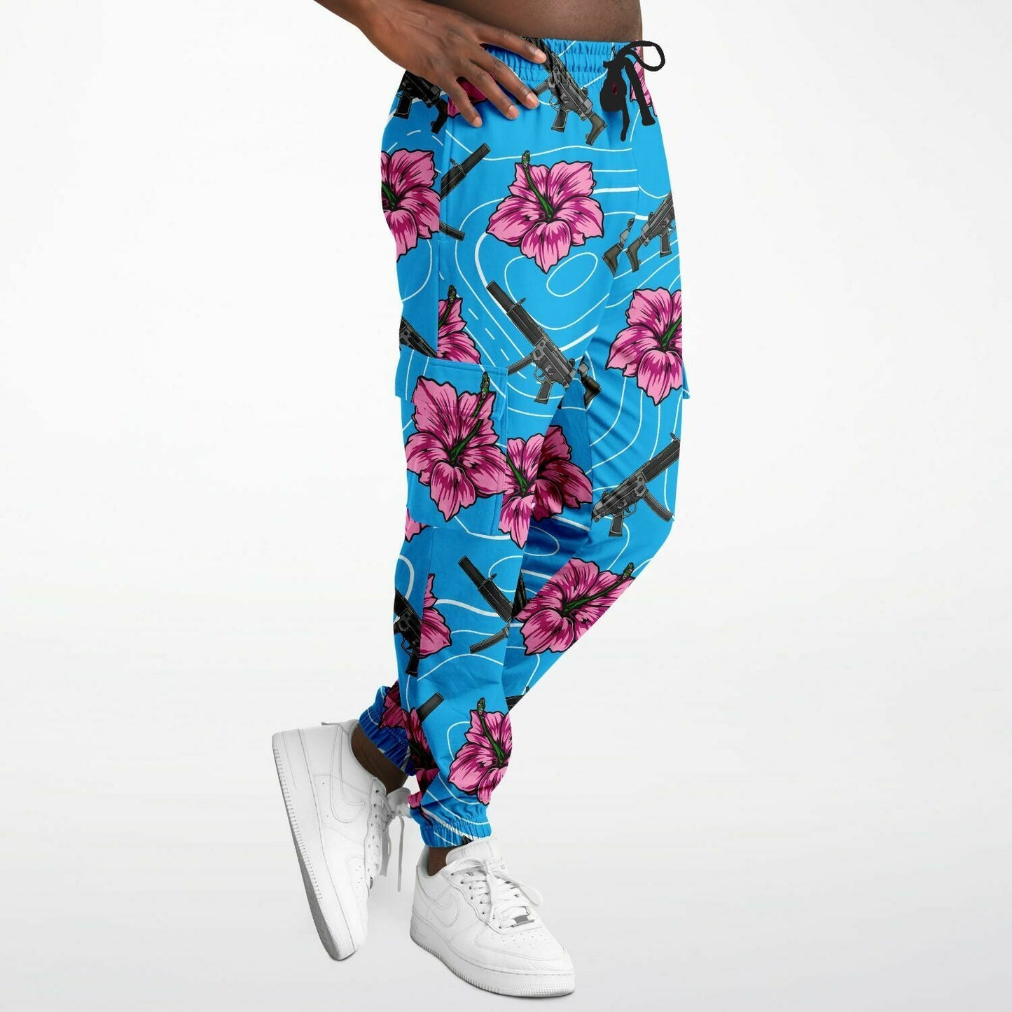 Rad Palm High Capacity Hibiscus Blue Cargo Joggers