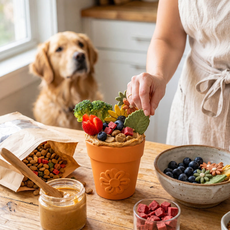 Load image into Gallery viewer, Large Flower Pot eCup Dog Treat Dispenser | Durable USA-Made Enrichment Toy | SodaPup