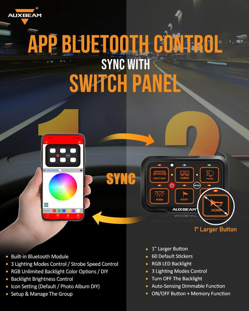 Load image into Gallery viewer, AR-600 RGB Switch Panel with APP, Toggle/ Momentary/ Pulsed Mode Supported