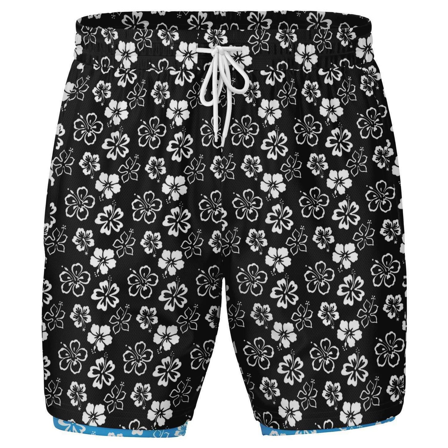 Rad Palm Black Aloha Men's 2-in-1 Shorts