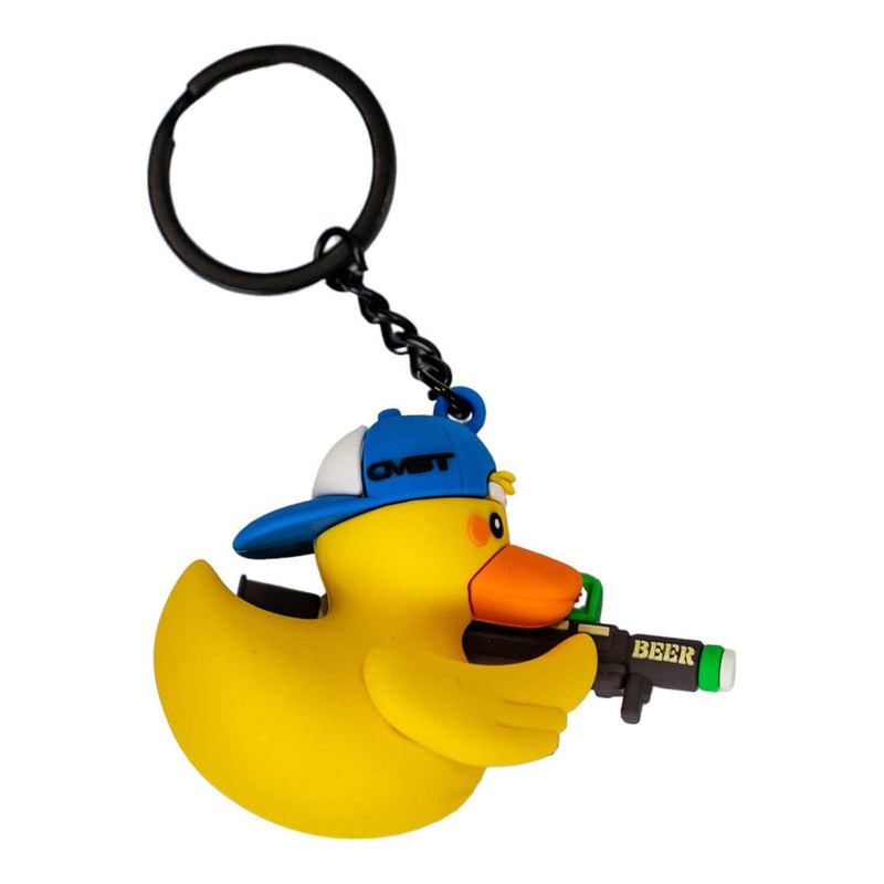 Load image into Gallery viewer, Beer Launcher TactiDuck 3D Rubber Keychain