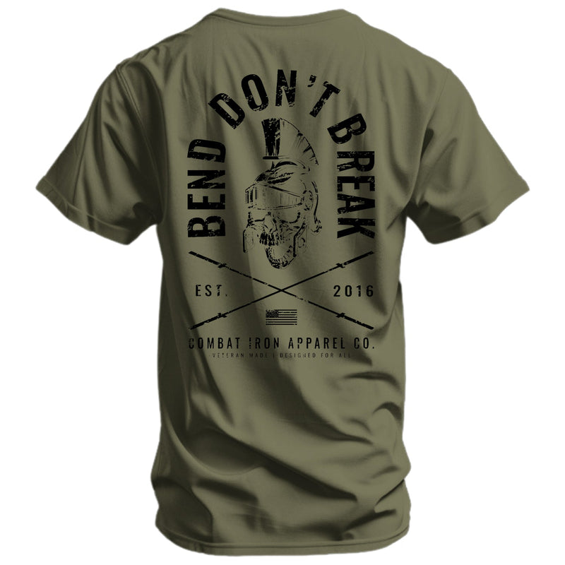 Load image into Gallery viewer, Bend Don't Break Barbell Skull Men's T-Shirt