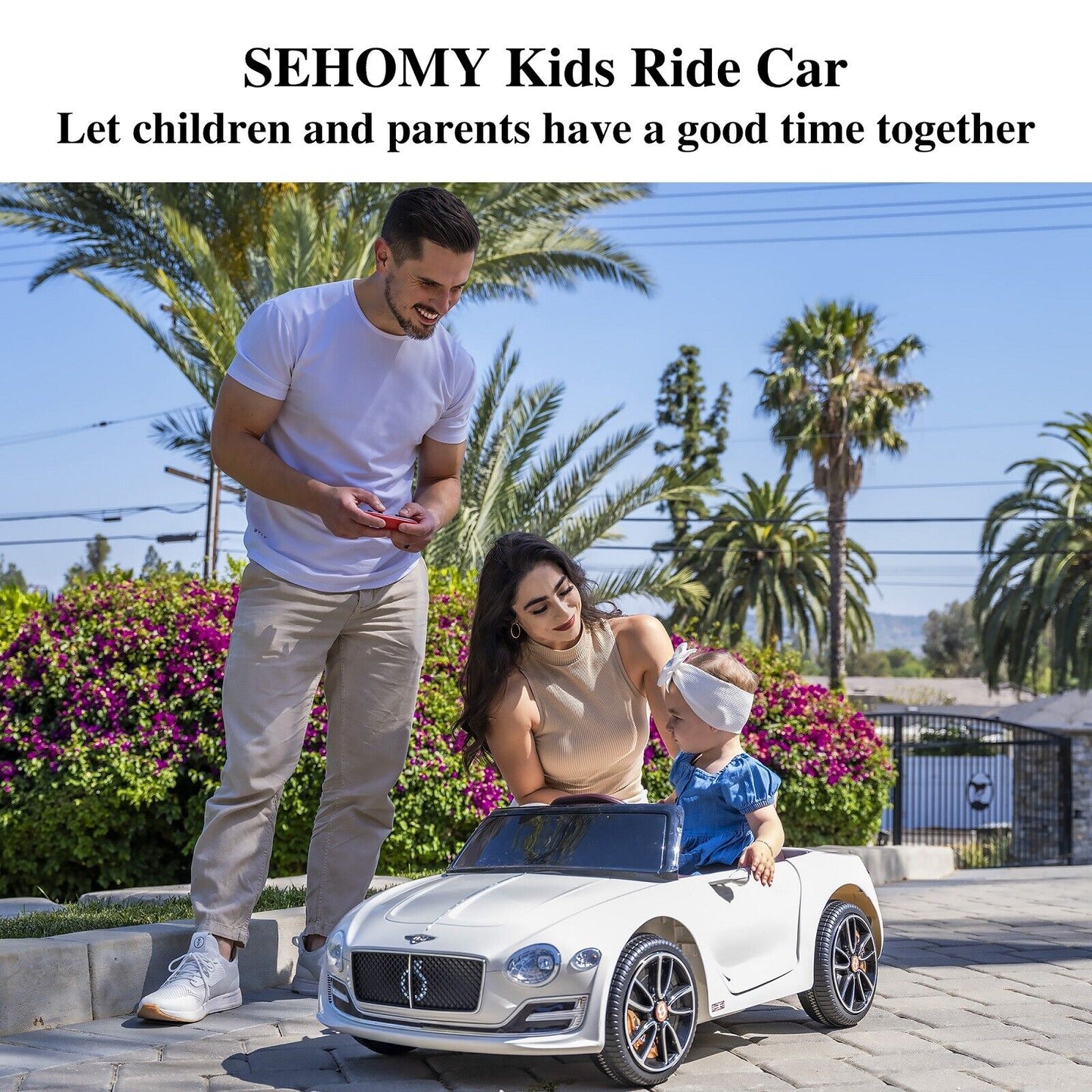 12V 2.4G Bentley Style Kids Electric Ride On Car with Remote Control