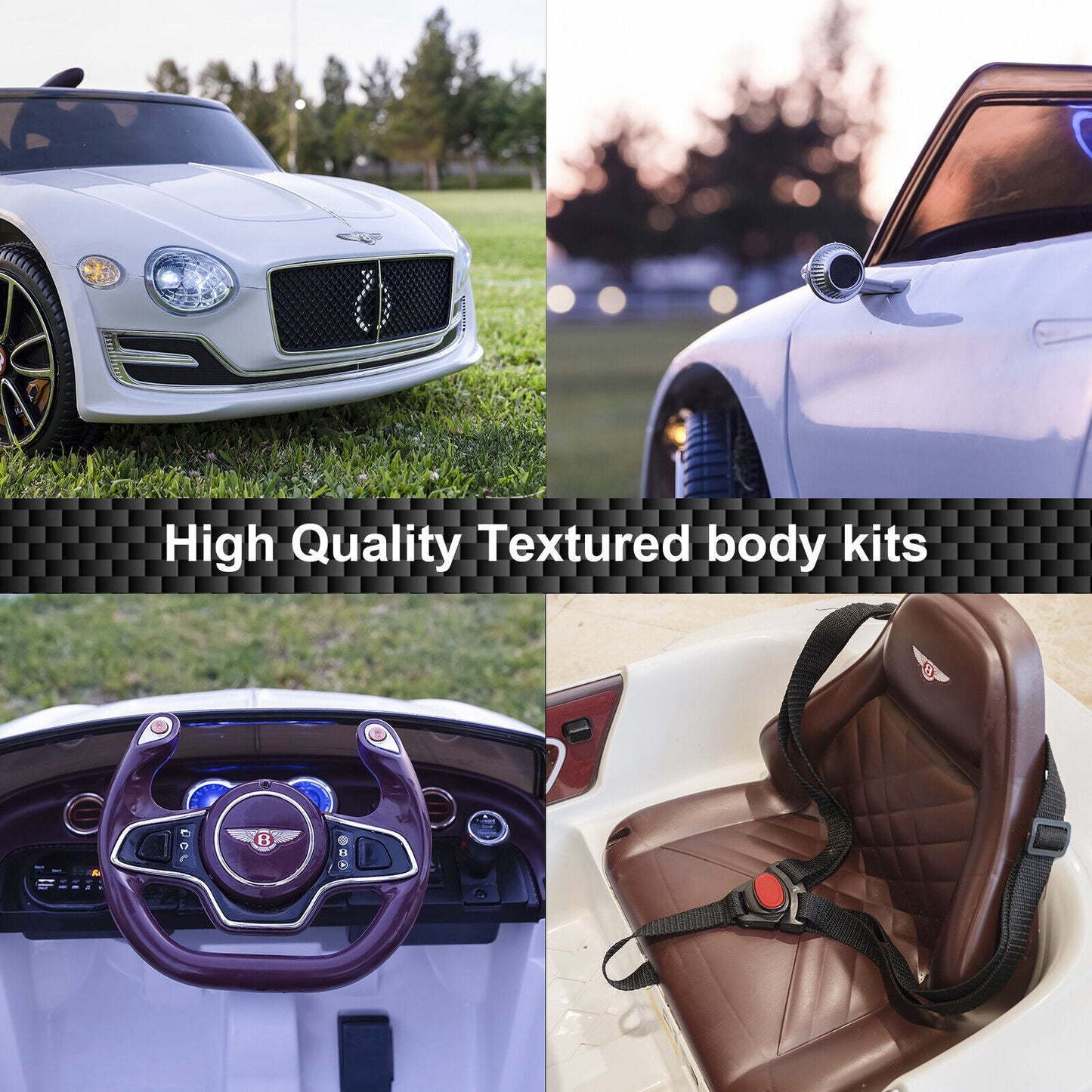 12V 2.4G Bentley Style Kids Electric Ride On Car with Remote Control