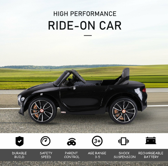 12V 2.4G Bentley Style Kids Electric Ride On Car with Remote Control