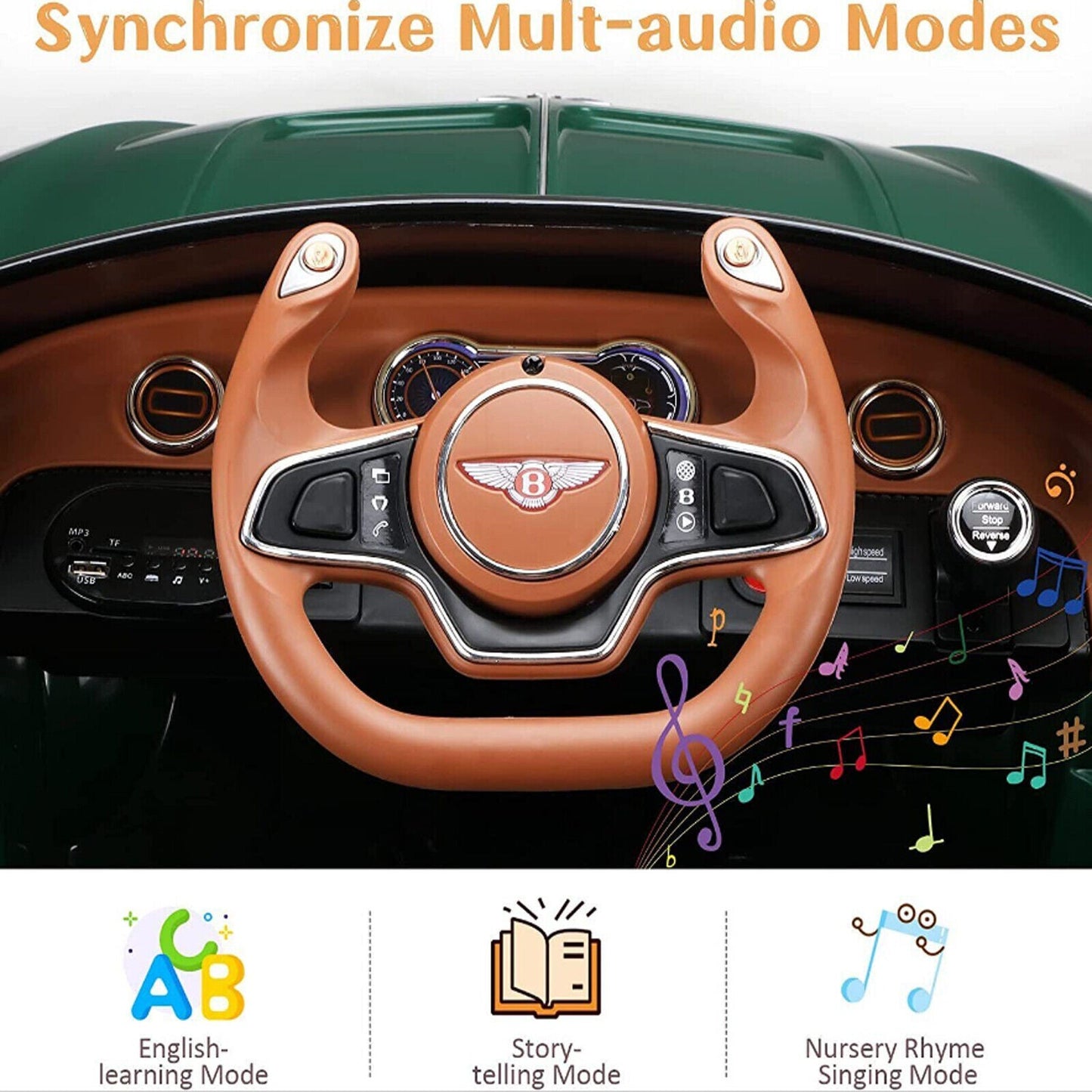 12V 2.4G Bentley Style Kids Electric Ride On Car with Remote Control