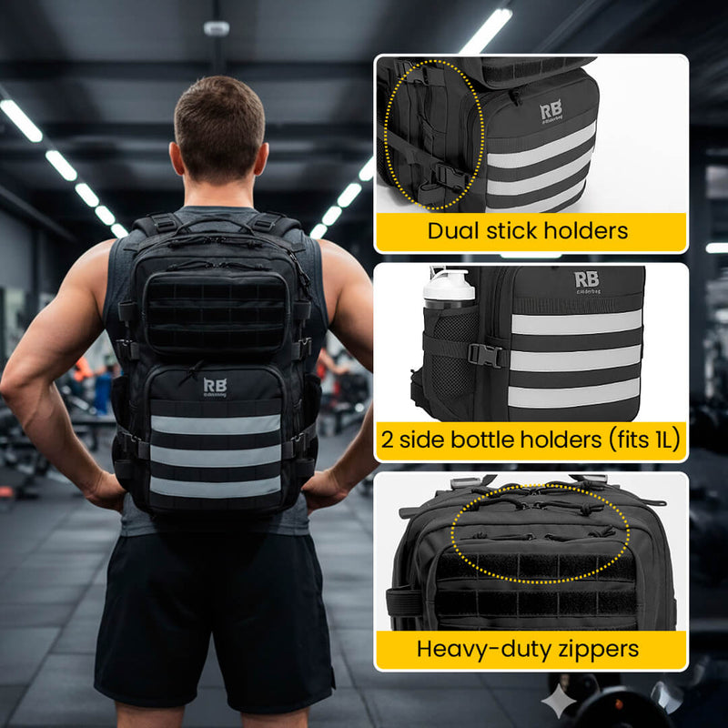 Load image into Gallery viewer, Riderbag Xtreme 30L Tactical Backpack - Black