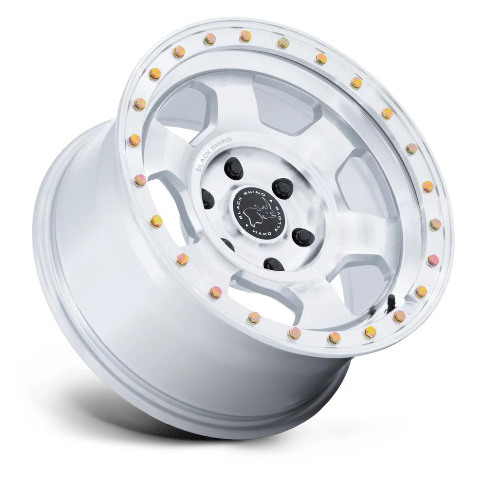 Black Rhino Hard Alloys Br029 Trooper Gloss Silver W/ Machined Face