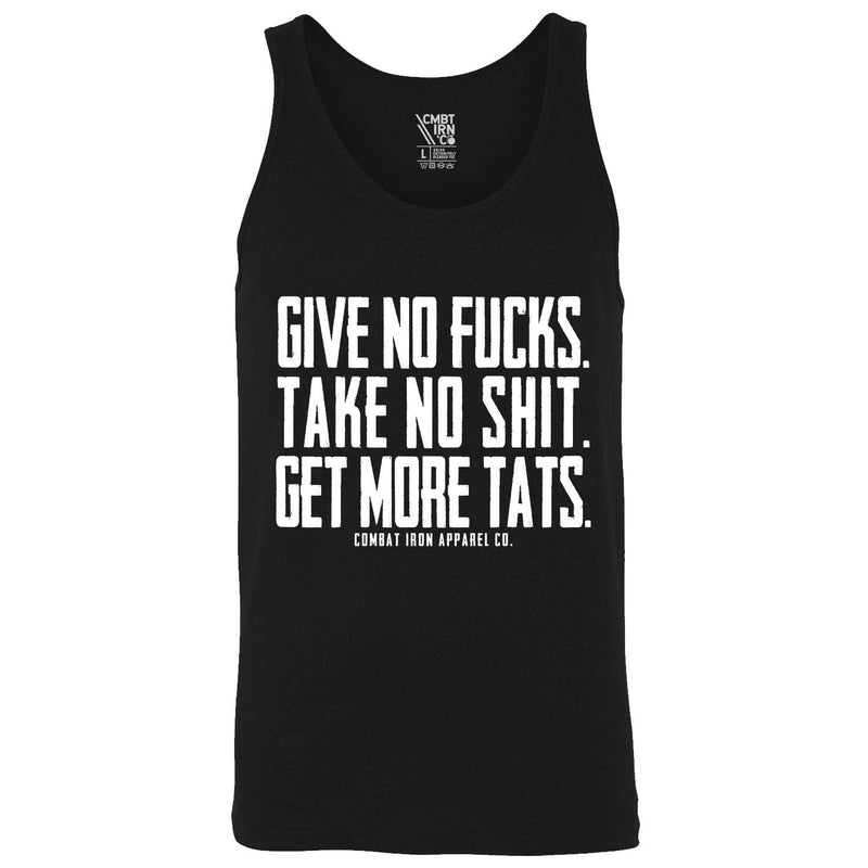 Load image into Gallery viewer, Give No Fucks. Take No Shit. Get More Tat's. Men's Tank
