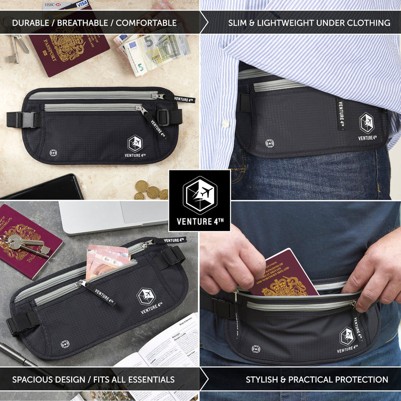 Load image into Gallery viewer, Travel Money Belt + RFID Sleeves
